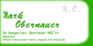 mark obernauer business card